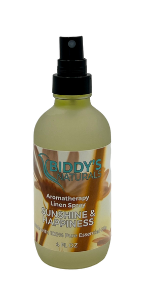 Sunshine & Happiness Linen Spray made with 100% Pure Essential Oils Cl –  Biddy's Naturals