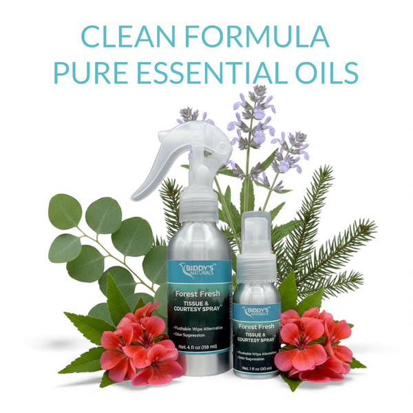 Forest Fresh Tissue & Courtesy Spray™ – Crisp, Herbal & Gender-Neutral 1oz