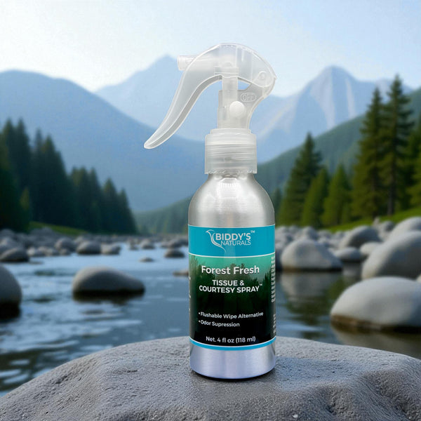 Forest Fresh Tissue & Courtesy Spray – Crisp, Herbal & Gender-Neutral 4oz