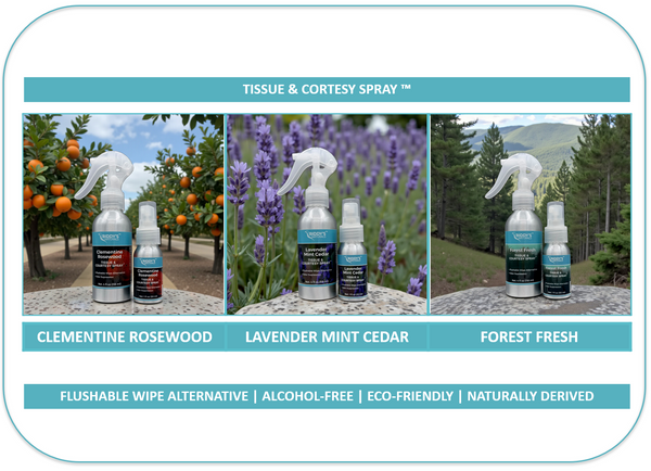 Clementine Rosewood Tissue & Courtesy Spray™ – Citrus-Soft, Warm & Elegant 1oz