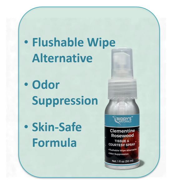 Clementine Rosewood Tissue & Courtesy Spray™ – Citrus-Soft, Warm & Elegant 1oz