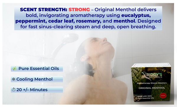 Menthol Shower Steamers 12-Pack  ***STRONG***