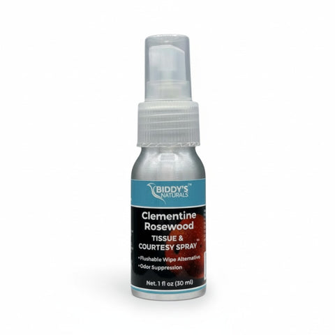 Clementine Rosewood Tissue & Courtesy Spray™ – Citrus-Soft, Warm & Elegant 1oz