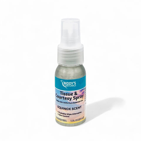 Tissue & Courtesy Spray Flushable Wipe Alternative Equinox Scent 1oz