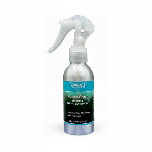 Forest Fresh Tissue & Courtesy Spray™ – Crisp, Herbal & Gender-Neutral 4oz