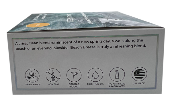 Beach Breeze Shower Steamers Aromatherapy 10-Pack made with 100% Pure Essential Oils Eucalyptus, Lavender, Lime, Rosemary & Menthol Crystals, Refreshing