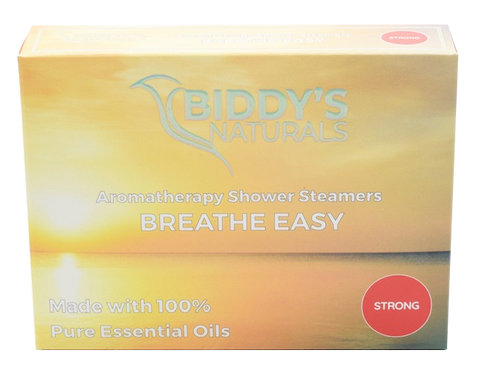 Breathe Easy Shower Steamers Aromatherapy 2-Pack made with 100% Pure Essential Oils Reviving Decongesting Clear Breathing Extra Strong