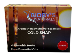 Peppermint COLD SNAP Shower Steamers Aromatherapy 2pk made with 100% Pure Essential Oils & Menthol Crystals, Extra Strong Decongesting
