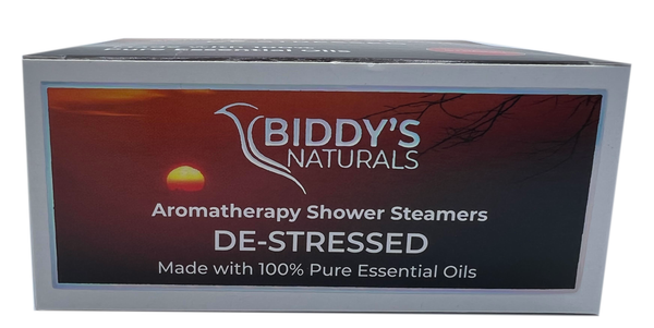 De-Stressed Shower Steamers Aromatherapy 10-Pack made with 100% Pure Essential Oils Clementine, Orange, Spearmint & Menthol Crystals, Reviving Decongesting Soothing