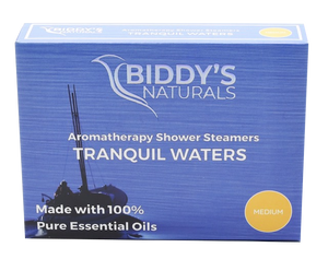 Tranquil Waters Shower Steamers Aromatherapy 2-Pack made with 100% Pure Essential Oils Lavender, Lemon, Orange, Rosemary & Menthol Crystals, Lovely Spa Experience