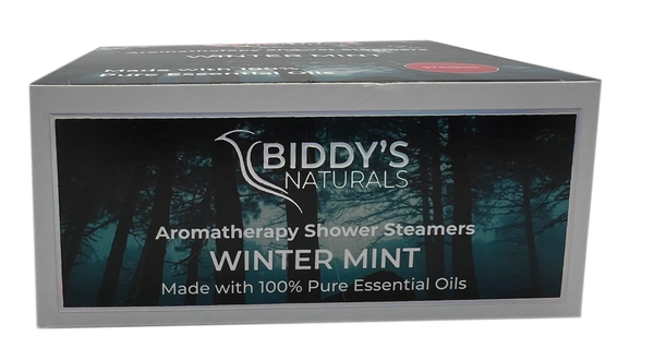 Winter Mint Shower Steamers Aromatherapy 10-Pack made with 100% Pure Essential Oils Peppermint, Eucalyptus, Tea Tree, Wintergreen & Menthol Crystals Reviving Strong Decongesting